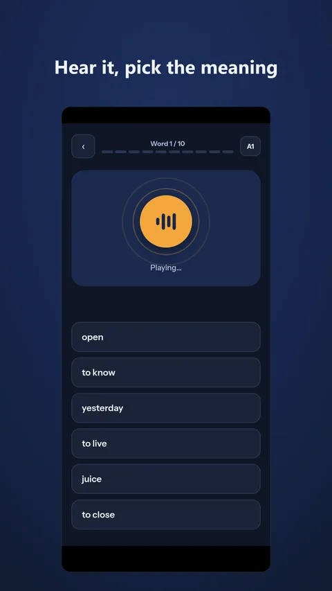 Settings screen
